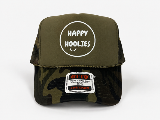 Happy Hoolies *LIMITED* Camo Trucker Hat